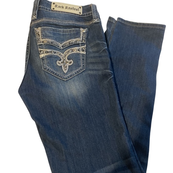 Rock Revival men’s Dark Blue Boot Cut Jeans - Picture 1 of 8